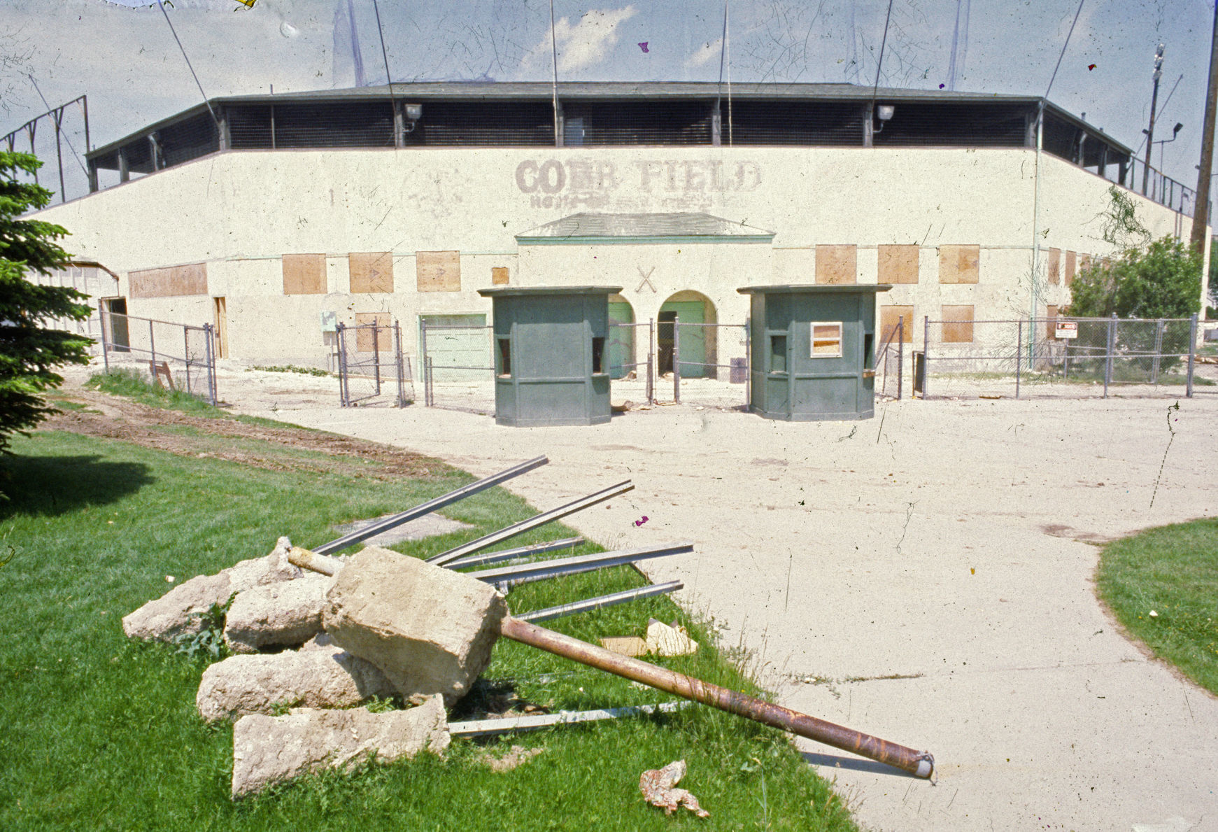 Cobb Field exterior, 1981